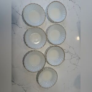 vintage Anchor Hocking Fire-King milk glass berry bowls